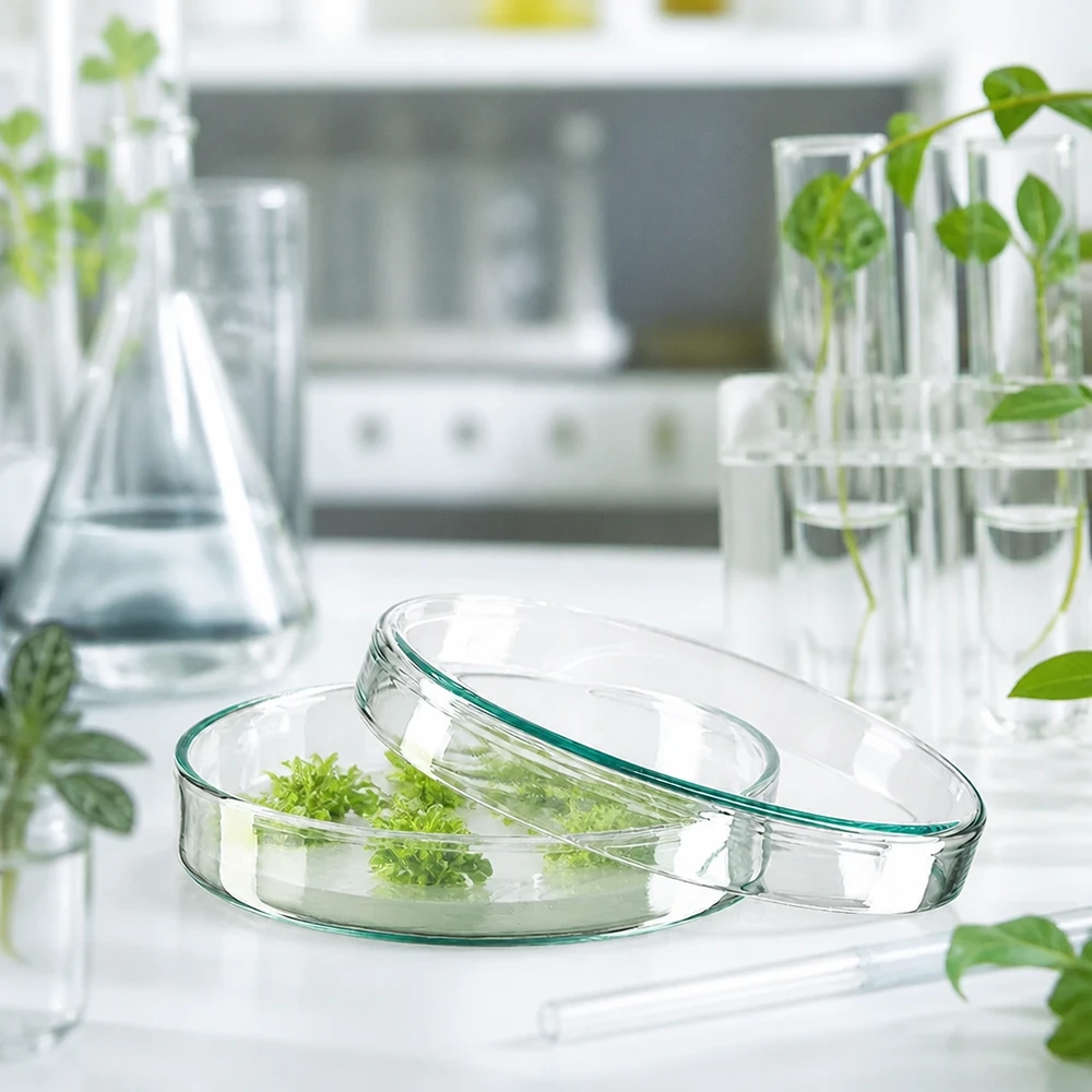 Petrischale 100x20mm Glas Petrischale 100x20mm aus Borosilikatglas für professionelle Laborzwecke und mikrobiologische Untersuchungen