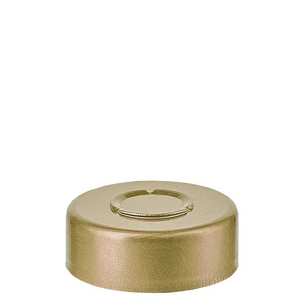 Bördelkappe 20.25 x 7.4 mm MITTEL-Abriss gold Bördelkappe 20.25 x 7.4 mm MITTEL-Abriss gold