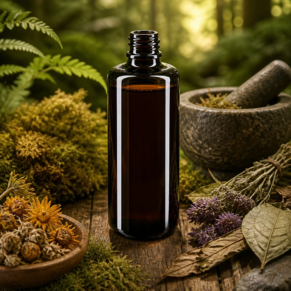 Violettglas Flasche 50ml DIN 18 (Mironglas) 50ml Tropfflasche Orion aus Violettglas Miron für professionellen Einsatz in Kosmetik und Naturheilkunde