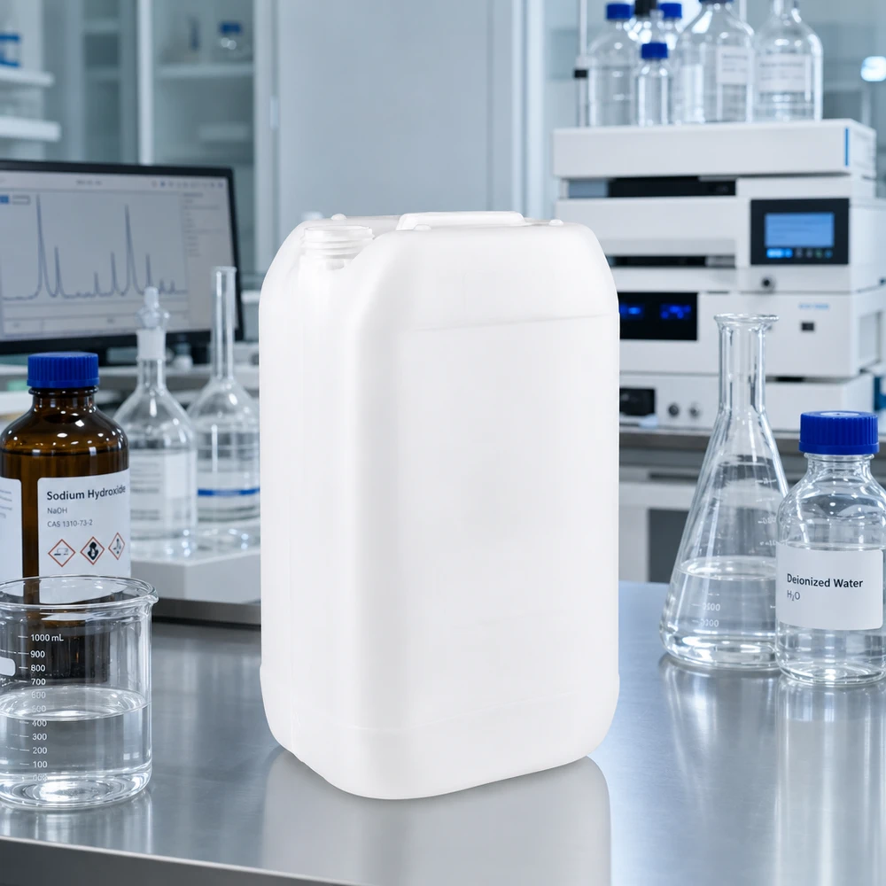 Kanister 15 Liter ohne Verschluss Weißer HDPE-Kanister 15 Liter ohne Verschluss für professionellen Laboreinsatz im Fachhandel
