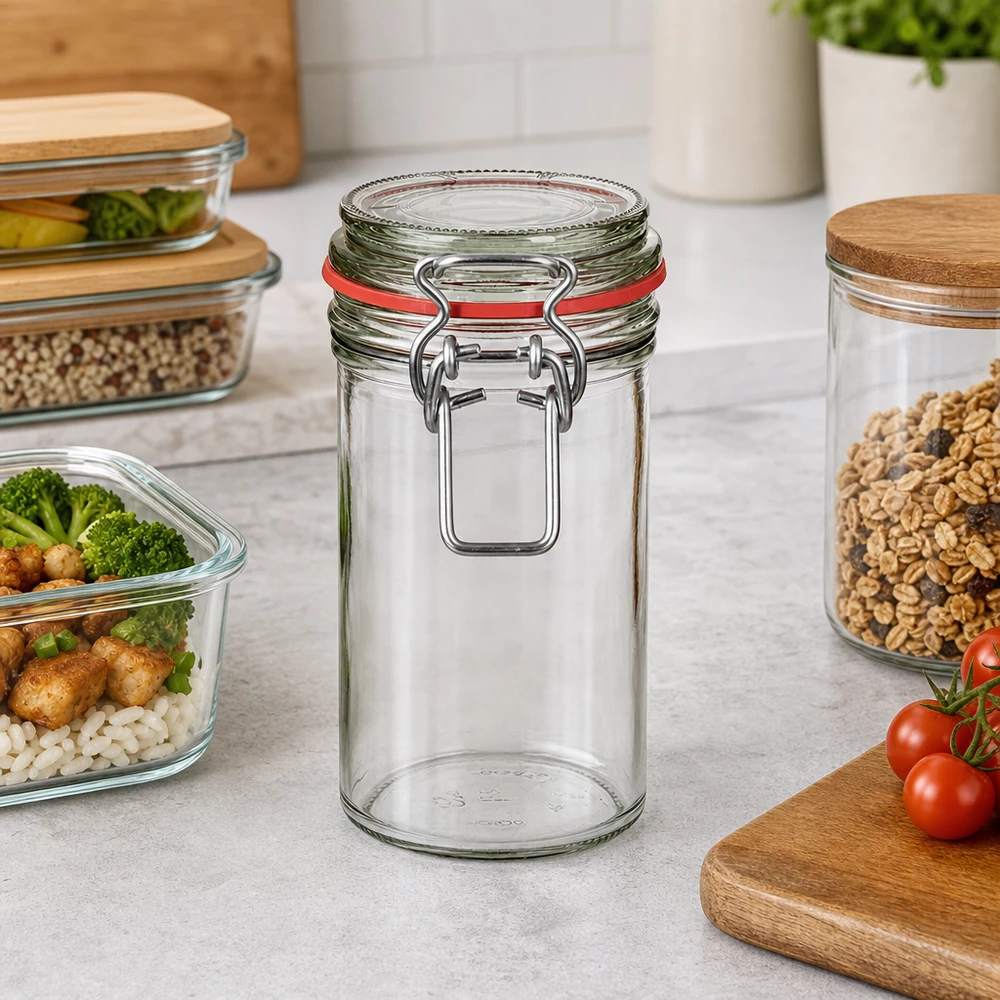 272ml Vorratsglas Typ G mit Bügelverschluss UN.. 272ml Vorratsglas mit Bügelverschluss und Gummidichtung für professionelle Lebensmittellagerung im Großhandel