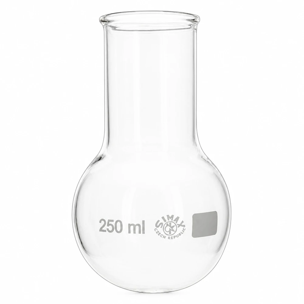 Rundkolben 250ml Weithals aus Borosilikatglas für Labor und Industrie - professionelle Glasapparatur bei Pacadura