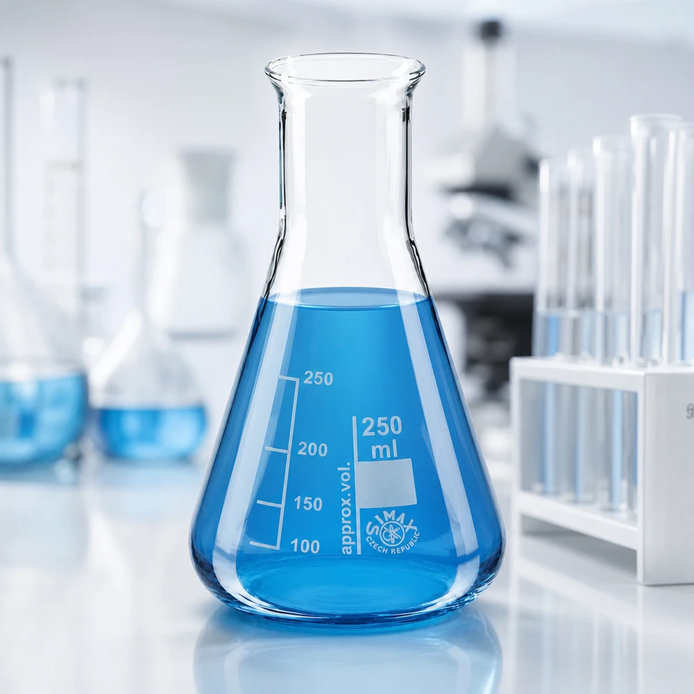 Erlenmeyerkolben 250ml Enghals Erlenmeyerkolben 250ml Enghals aus Borosilikatglas für professionelle Laboranwendungen bei Pacadura.de