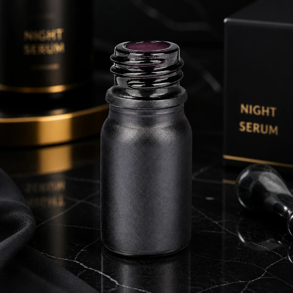 5ml Apothekenflasche BlackLine UT18/5 UNiTWIST 5ml Apothekenflasche BlackLine aus Violettglas UT18/5 UNiTWIST für professionelle Anwendung in Pharmazie und Kosmetik