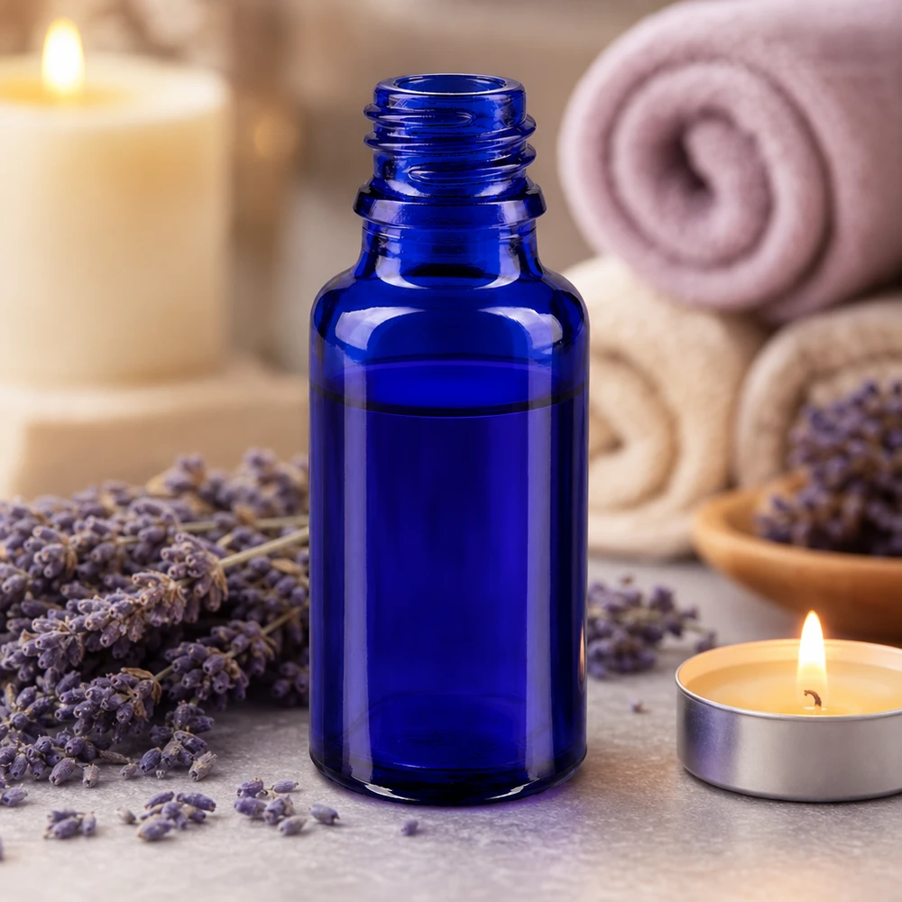 20ml blaue Apothekenflasche ApoGlas für professionelle Anwendung in Pharmazie und Kosmetik bei Pacadura.de