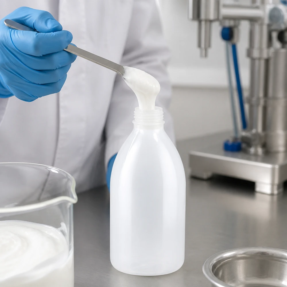 1000ml Enghals-Laborflasche aus HDPE für professionellen Laboreinsatz beim Abfüllen viskoser Substanzen