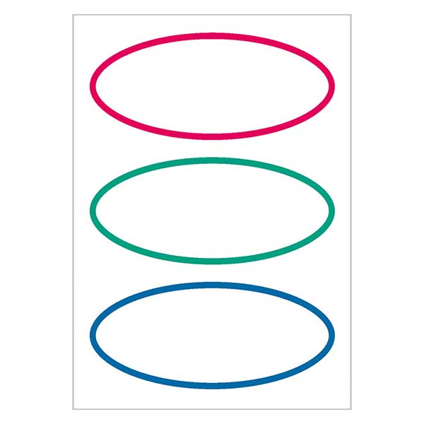 Universal Etiketten dreifarbig (18 Aufkl) 76x34mm