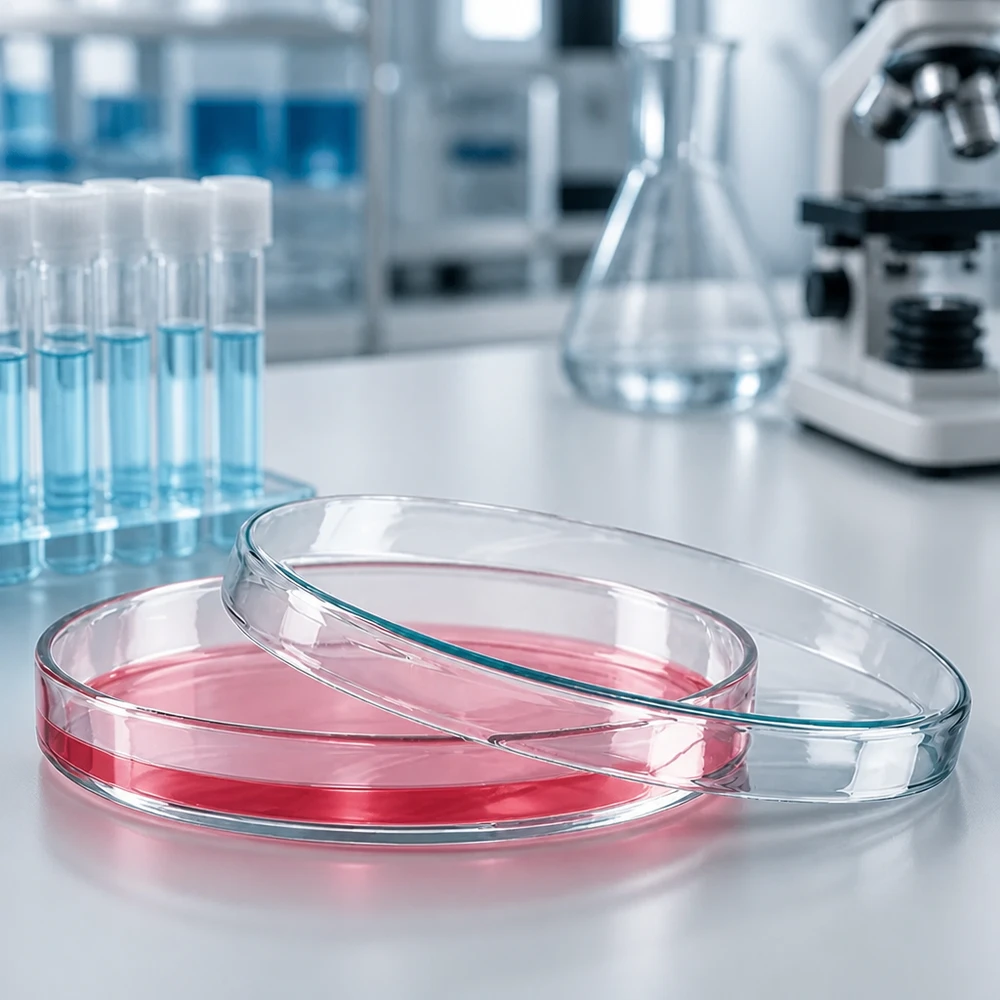 Petrischale 120x20mm aus Borosilikatglas für mikrobiologische Kulturen im professionellen Laboreinsatz