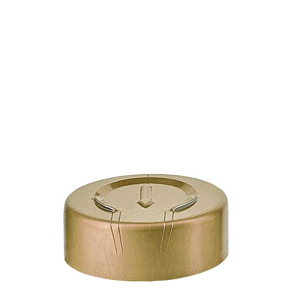 Bördelkappe 20.25 x 7.4 mm GANZ-Abriss gold Bördelkappe 20.25 x 7.4 mm GANZ-Abriss gold