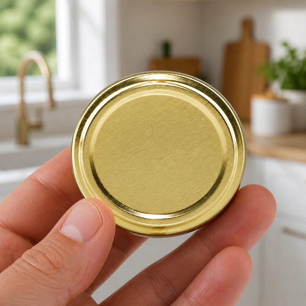 58mm TO58 BasicSeal Twist-Off-Deckel gold metallisch für Einmachgläser gewerblicher Einsatz Pacadura