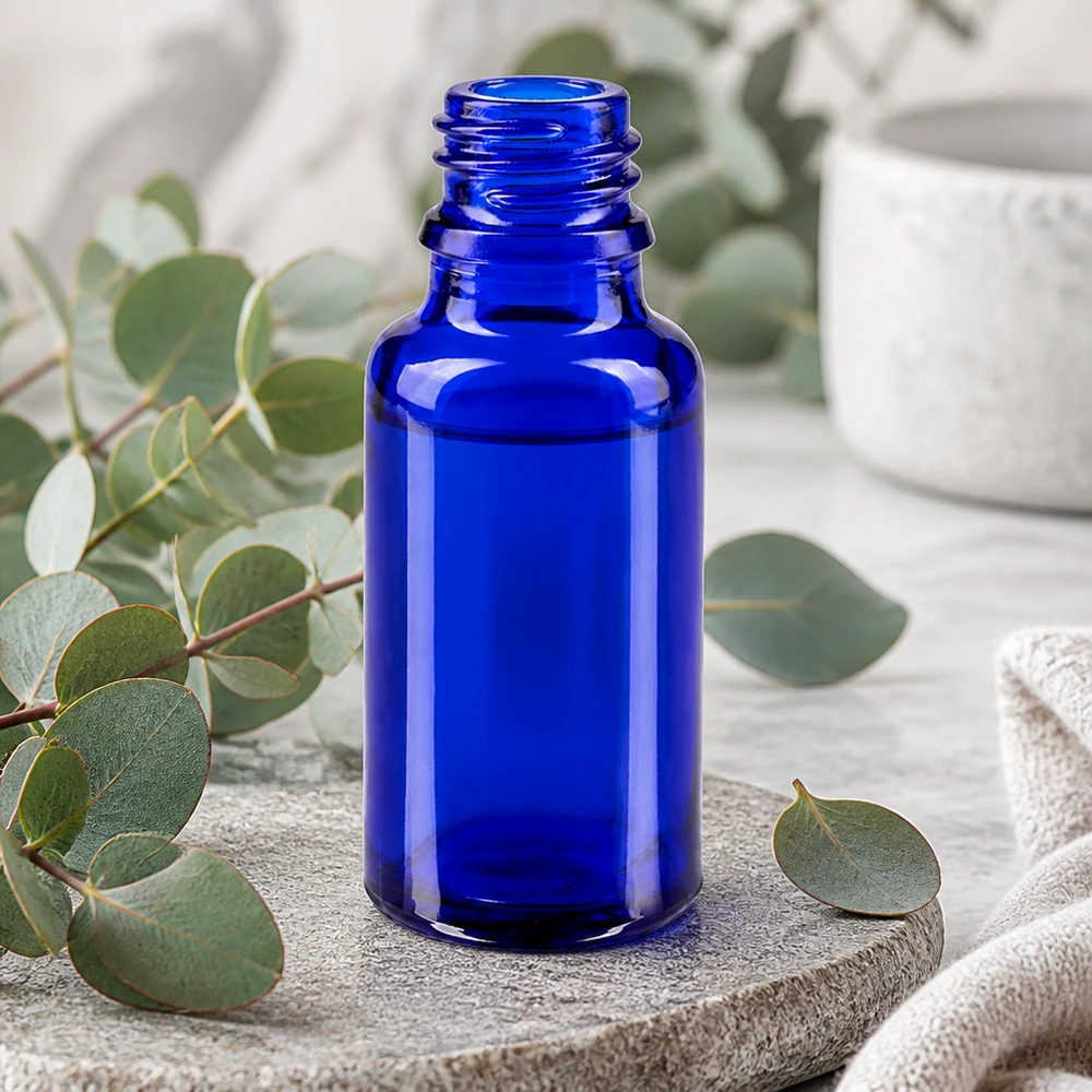 Tropfflasche 20ml DIN 18 BLAUGLAS 20ml blaue Apothekenflasche aus ApoGlas für professionellen Einsatz in Pharmazie und Kosmetik