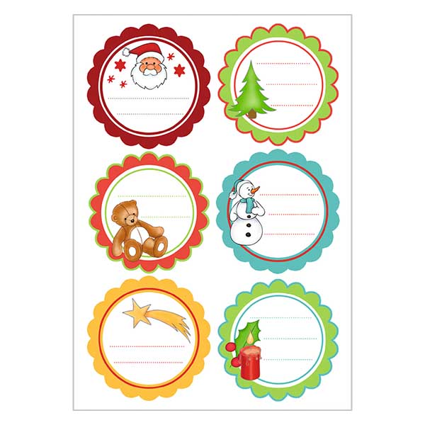 Sticker "Weihnachtsgruss" (12 Aufkl. mit Glitzer)