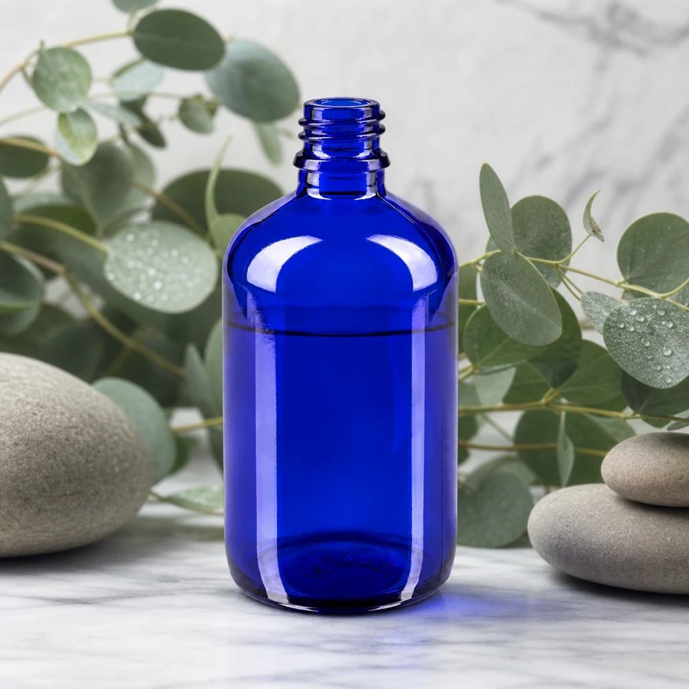 Tropfflasche 100ml DIN 18 BLAUGLAS 100ml blaue Apothekerflasche aus ApoGlas für professionelle Anwendung im Fachhandel bei Pacadura