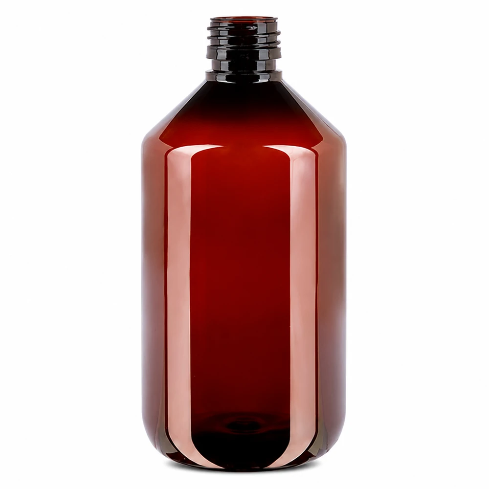 PET Flasche 500ml PP28 ohne Verschluss PET Flasche 500ml braun amber PP28 Gewinde ohne Verschluss Verpackung Gewerbe Pacadura