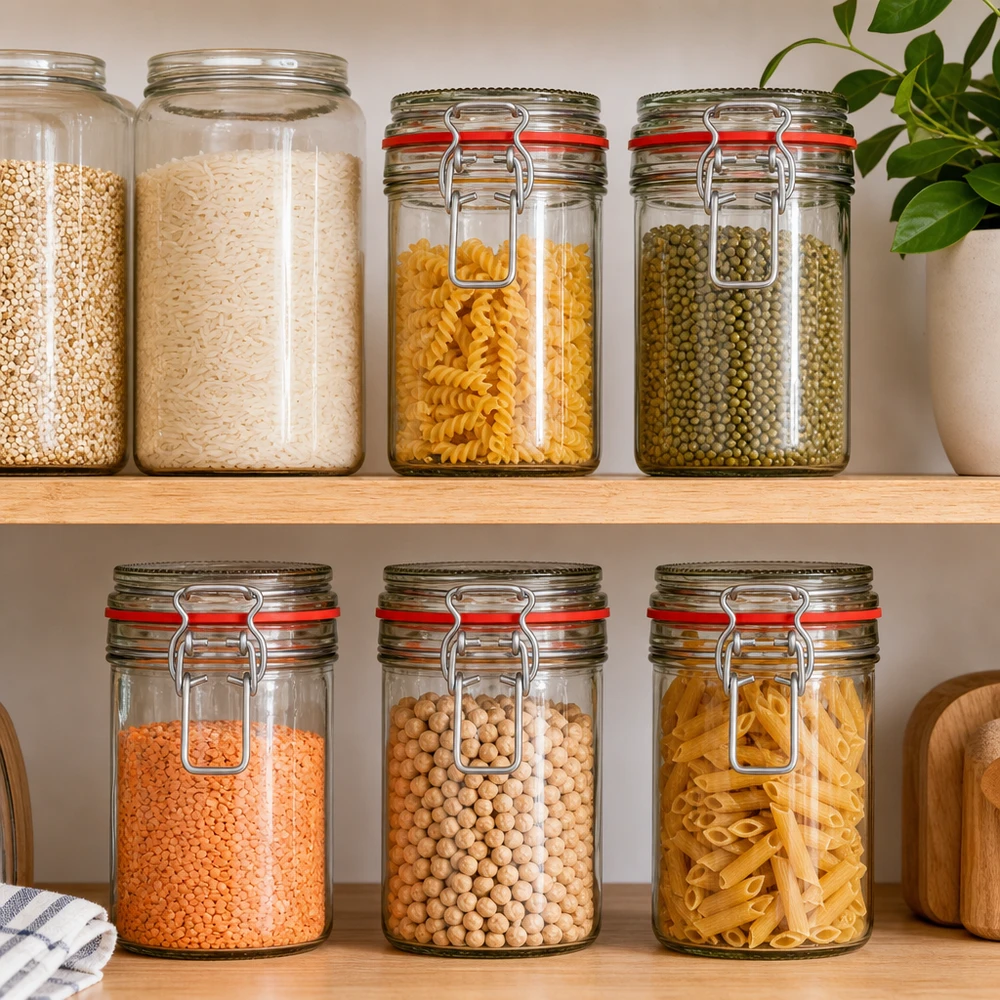 272ml Vorratsglas mit Bügelverschluss für professionelle Lebensmittellagerung - Glascontainer für Gewerbebetriebe bei Pa