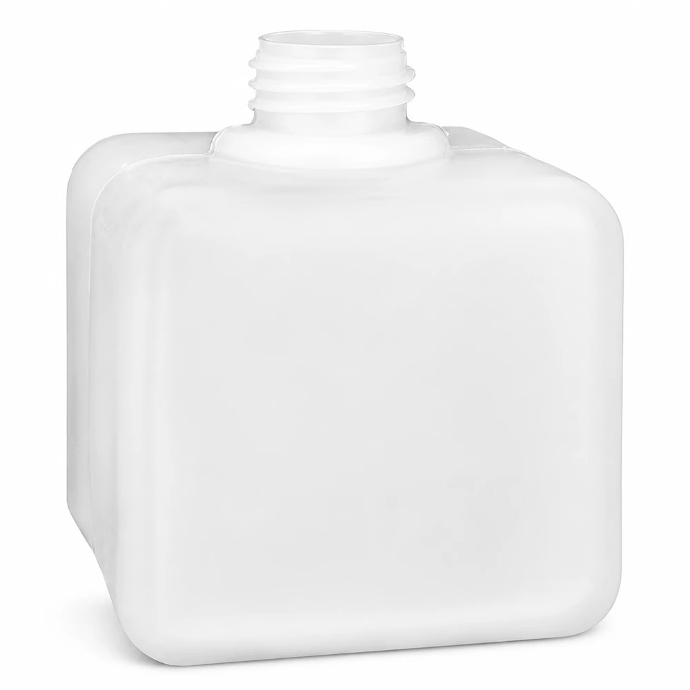 Chemikalienflasche 500ml Enghals PE-HD GL 32 weiß quadratisch für gewerblichen Laboreinsatz