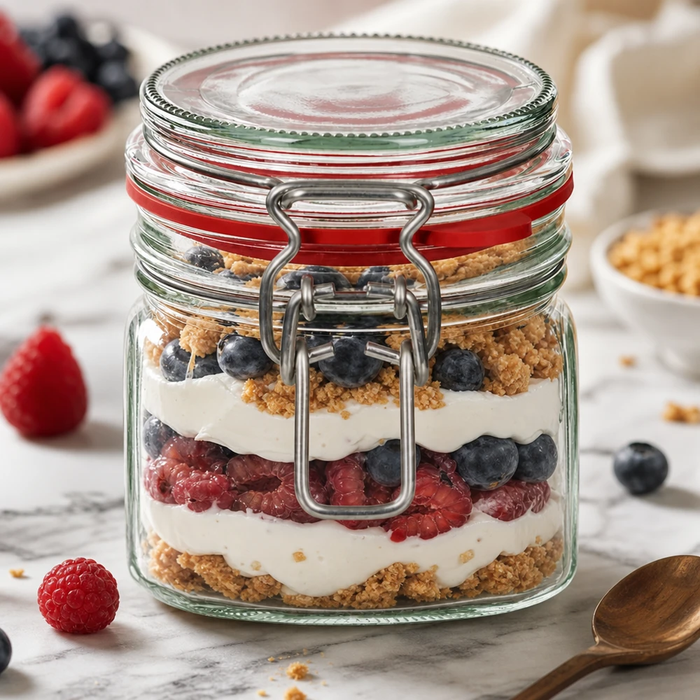 370ml Vorratsglas mit Bügelverschluss für professionelle Lebensmittellagerung - Glas-Container für Gewerbebetriebe