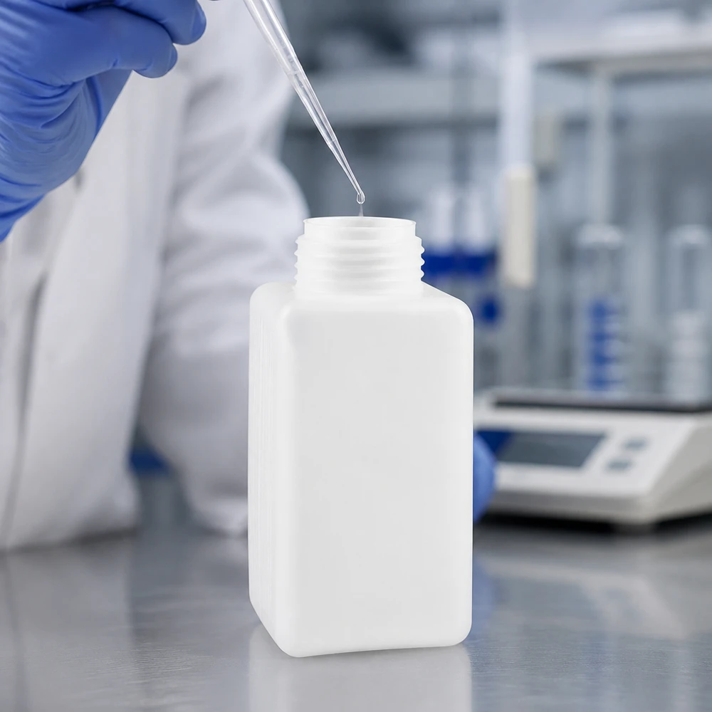 Chemiekalienflasche 1500ml, Weithals aus PE-HD, naturfarbig Chemikalienflasche 1500ml Weithals PE-HD naturfarben für professionellen Laboreinsatz Pacadura