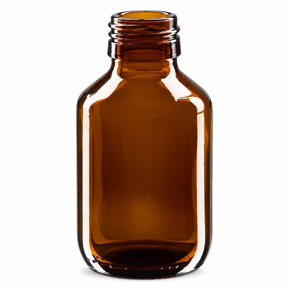 100ml Medizinflasche braun, ohne Verschluss PP28 ApoGlas 100ml Medizinflasche braun aus Glas ohne Verschluss PP28 für professionelle pharmazeutische Anwendungen