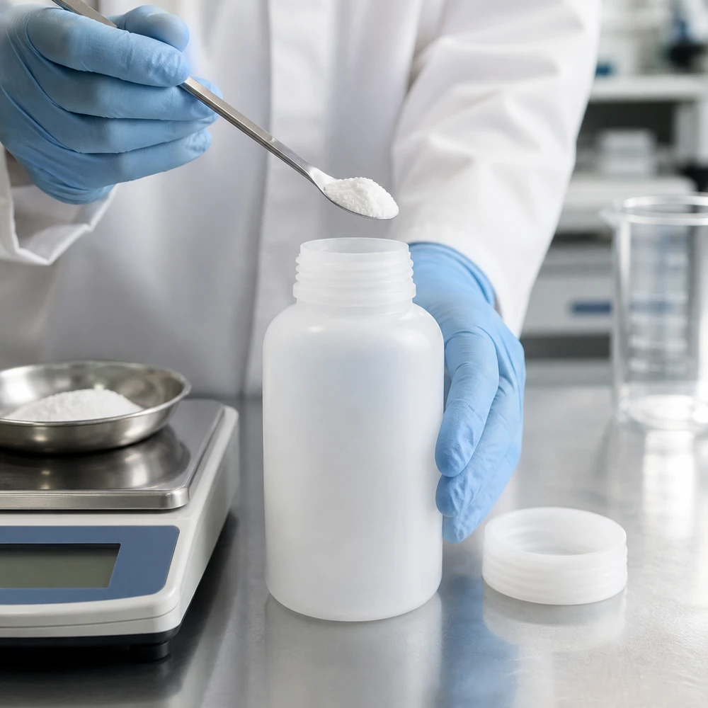 500ml Laborflasche Weithals ohne Verschluss 500ml Weithals-Laborflasche aus HDPE für professionelle Laboranwendungen im gewerblichen Einsatz