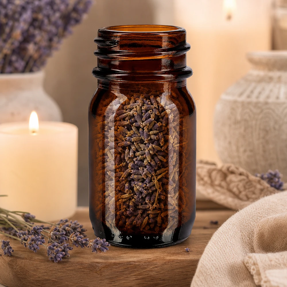30ml Braunglas Weithalsflasche für professionelle Lagerung von Kräutern und aromatherapeutischen Produkten im Fachhandel