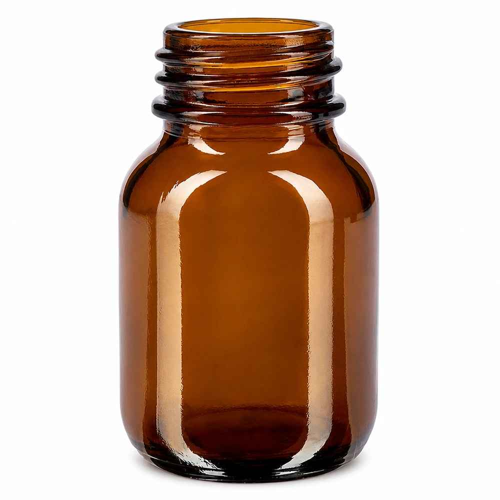 50ml Braunglas Weithalsflasche für professionelle Anwendungen in Pharmazie Labor und Kosmetikindustrie