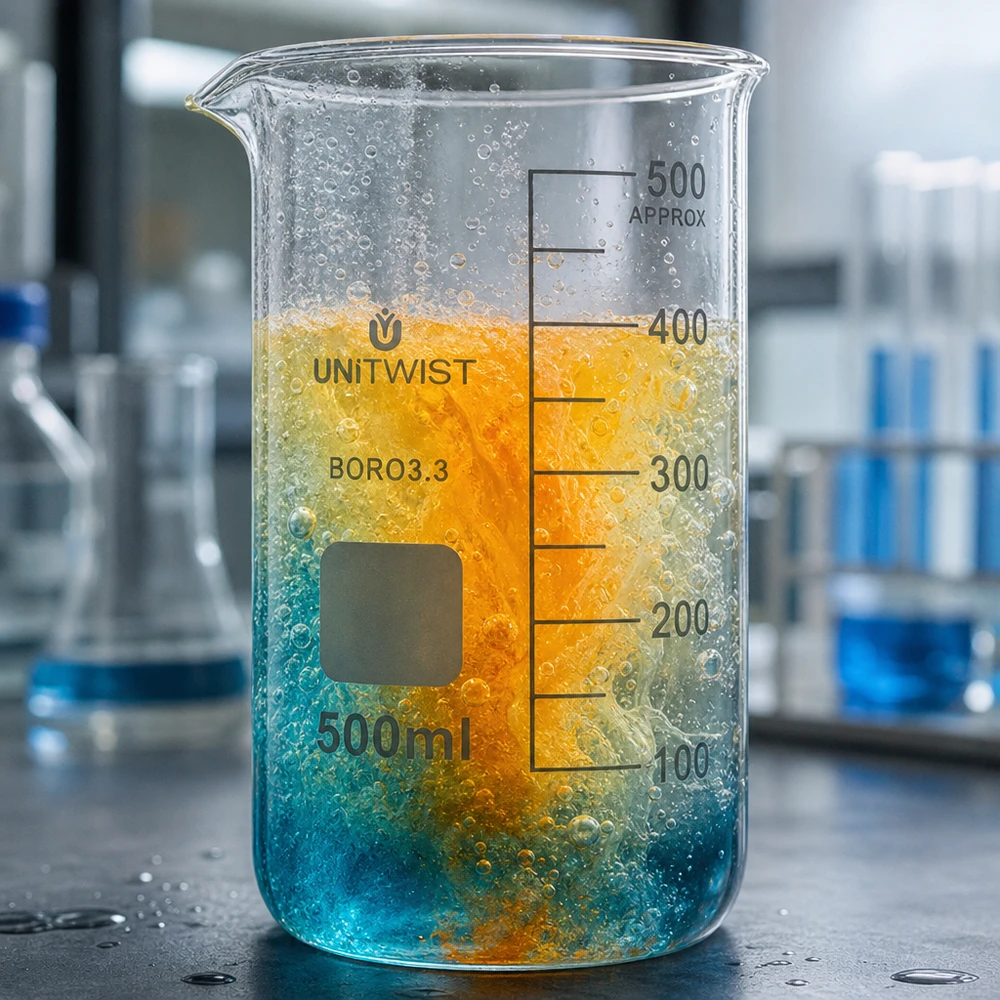Becherglas 500ml Borosilikat, hohe Form UNiTWIST Becherglas 500ml Borosilikat hohe Form UNITWIST für Labor und Gewerbe chemikalienbeständig