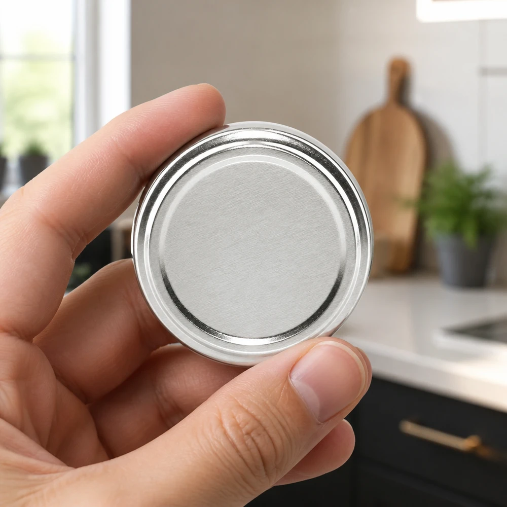 63mm BasicSeal Twist-Off Deckel TO63 silber aus Weißblech für gewerbliche Abfüllung und Konservierung