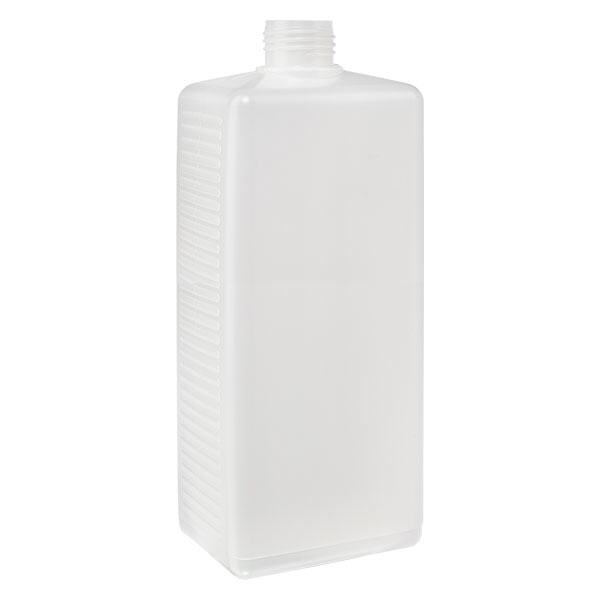 1000ml Eckige Flasche PE natur, ohne Verschluss 1000ml Eckige Flasche PE natur, ohne Verschluss