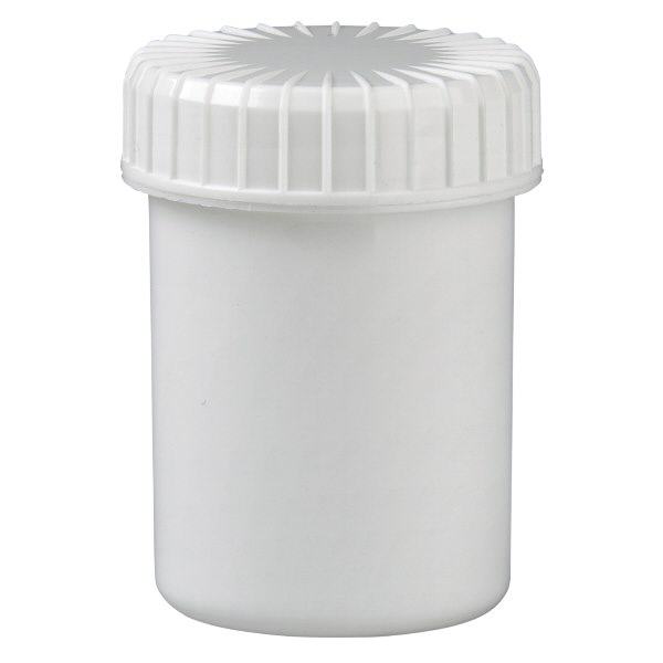 weiße Schraubdose 40 ml mit gerilltem Deckel