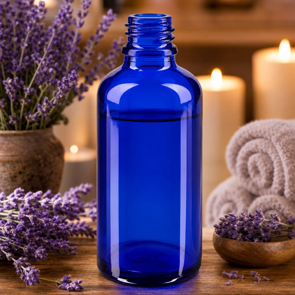 Tropfflasche 50ml DIN 18 BLAUGLAS 50ml blaue Apothekenflasche ApoGlas für professionellen Einsatz in Apotheke und Labor bei Pacadura.de