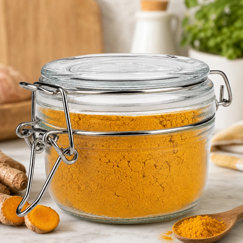 100ml Vorratsglas mit Silikonring und Bügelverschluss UNiTWIST 100ml Vorratsglas mit Bügelverschluss für gewerbliche Lagerung von Gewürzen und Pulvern im Fachhandel