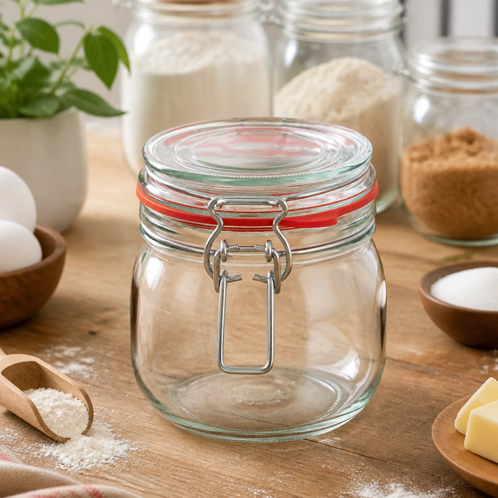 634ml Vorratsglas Typ G mit Bügelverschluss UN.. 634ml Vorratsglas mit Bügelverschluss für professionelle Lebensmittellagerung im Großhandel