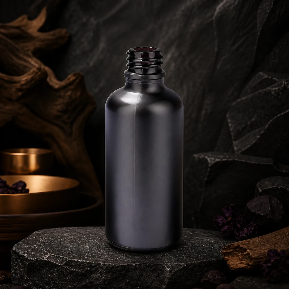 50ml Apothekerflasche BlackLine Schwarzglas UT18/50 UNiTWIST für professionelle Anwendung Pacadura