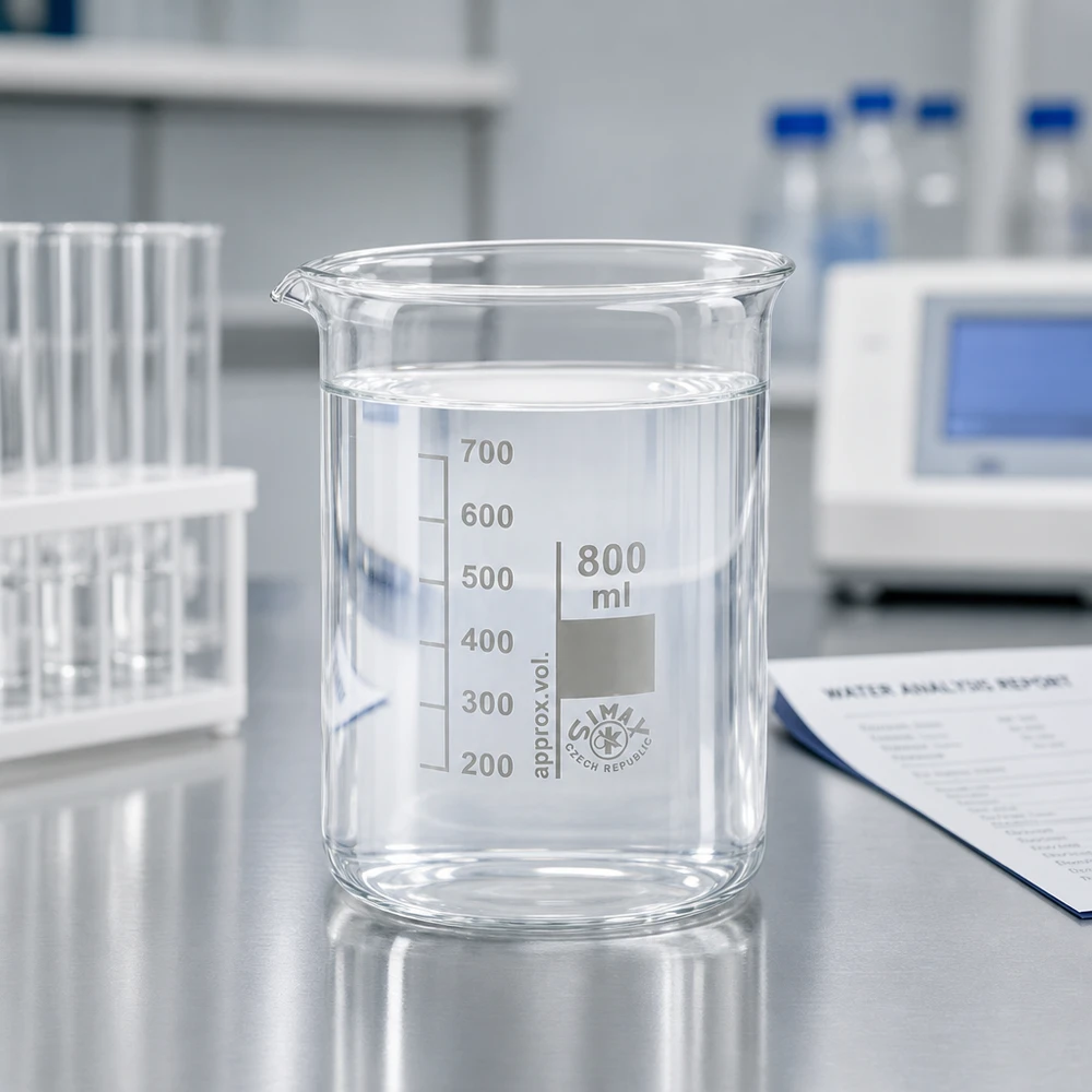 Becherglas 800ml Borosilikatglas niedrige Form für professionelle Laboranwendungen bei Pacadura.de