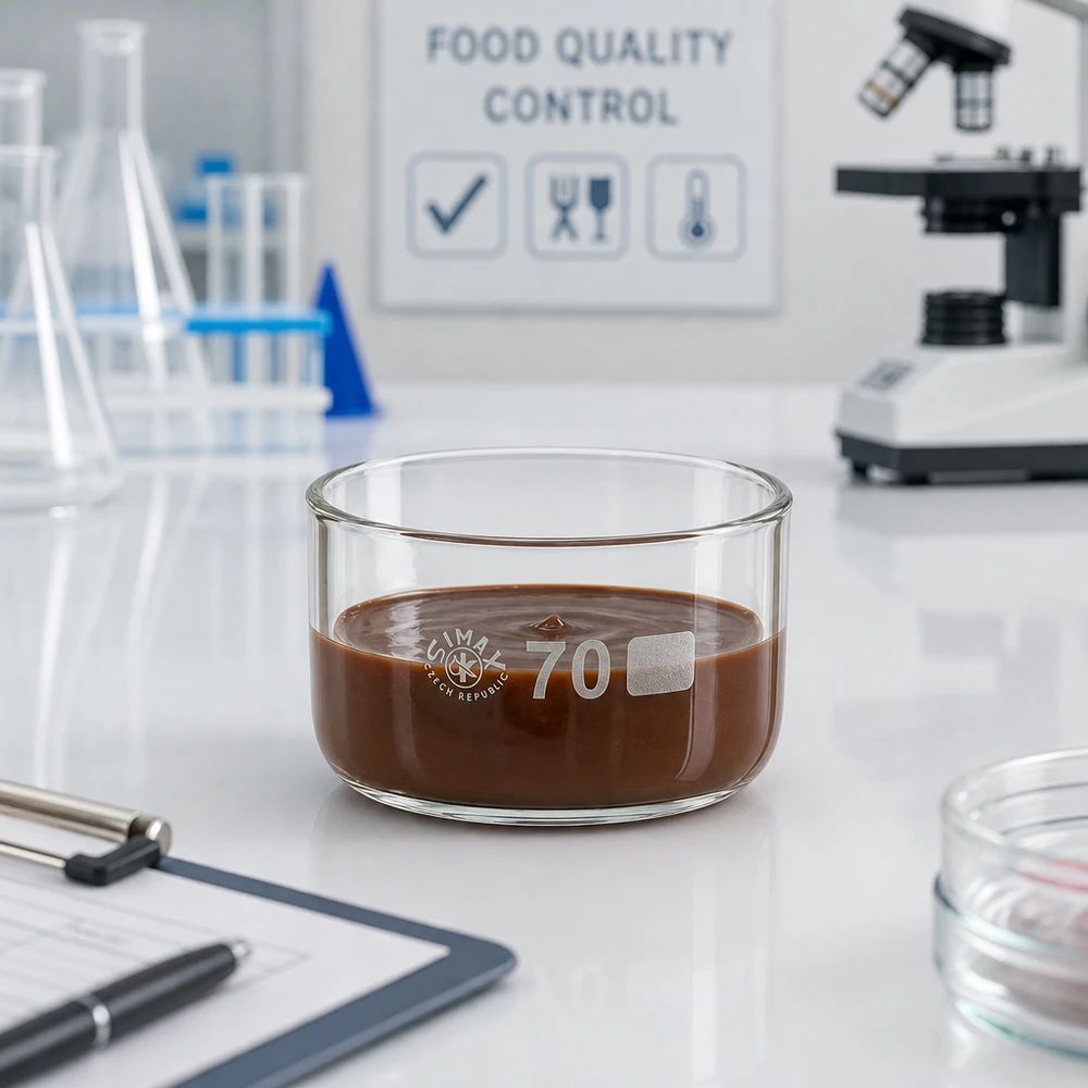 Kristallisierschale 100ml Borosilikatglas ø70mm ohne Ausguss für Labor und Lebensmittelkontrolle