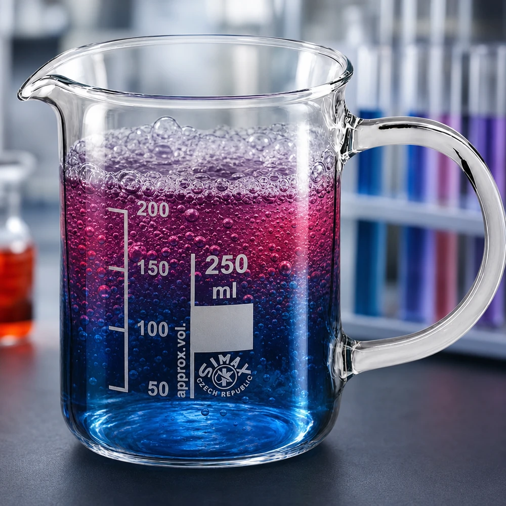 Becherglas 250ml Borosilikatglas mit Henkel für Labor und Gewerbe bei Pacadura.de
