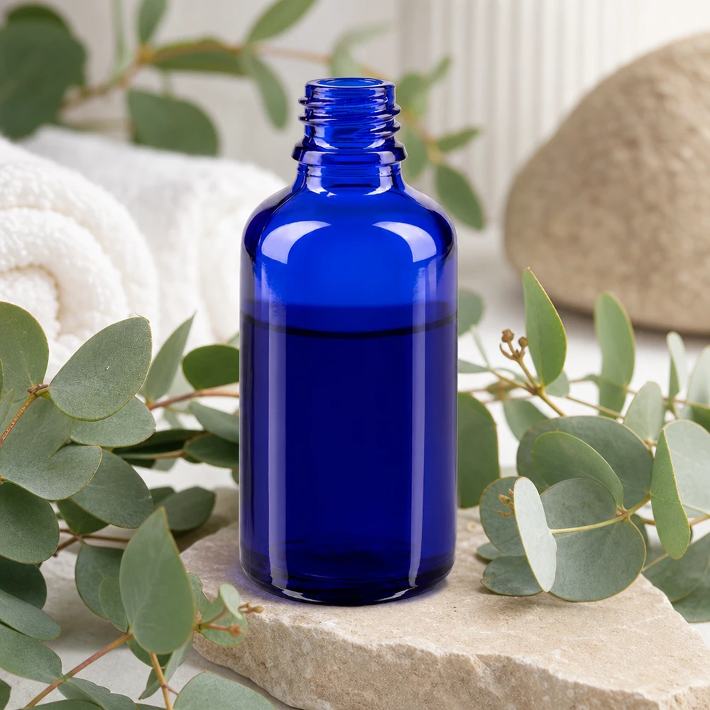Tropfflasche 50ml DIN 18 BLAUGLAS 50ml blaue Apothekenflasche ApoGlas für professionelle Anwendung in Pharmazie und Kosmetik bei Pacadura