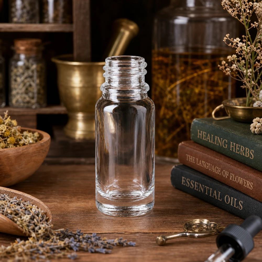 Klarglas Flasche 10ml DIN 18 10ml klare Apothekenflasche aus ApoGlas für professionelle Anwendung in Pharmazie und Kosmetik