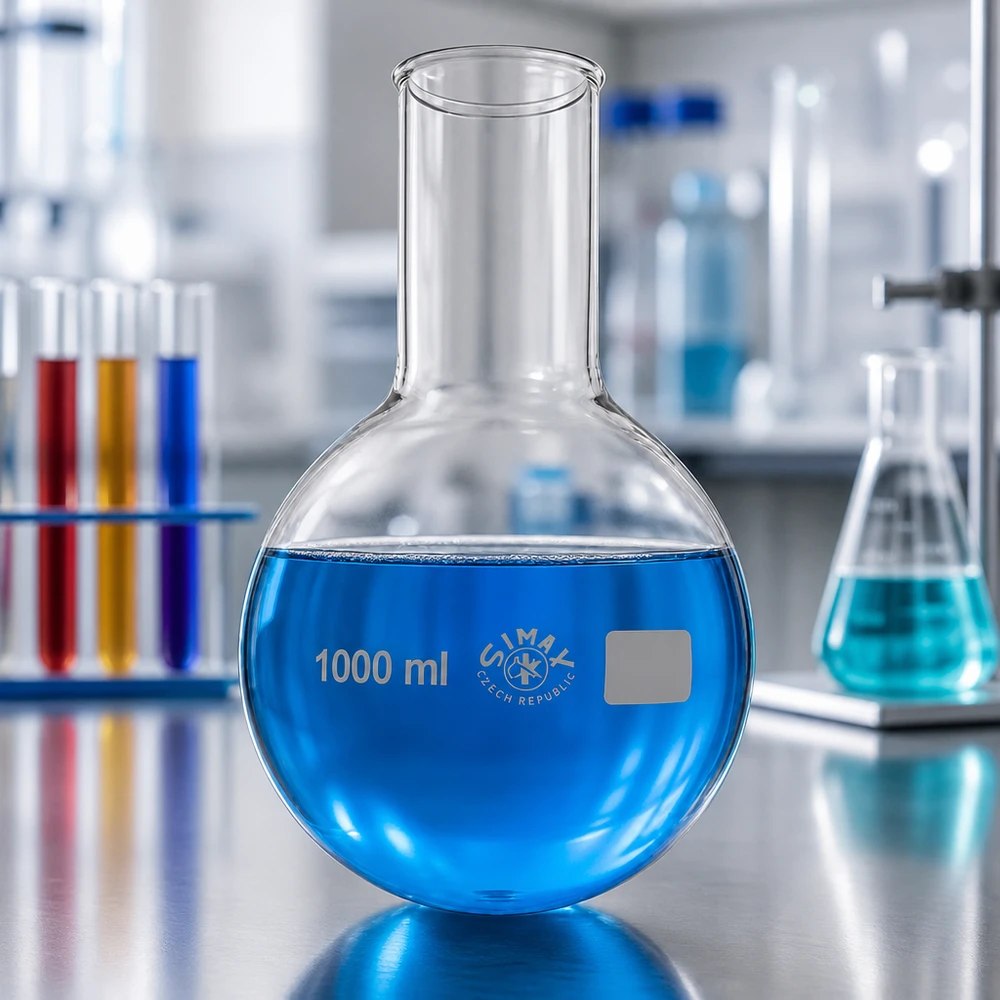 Rundkolben 1000ml Weithals aus Borosilikatglas für Laboranwendungen und chemische Synthese bei Pacadura