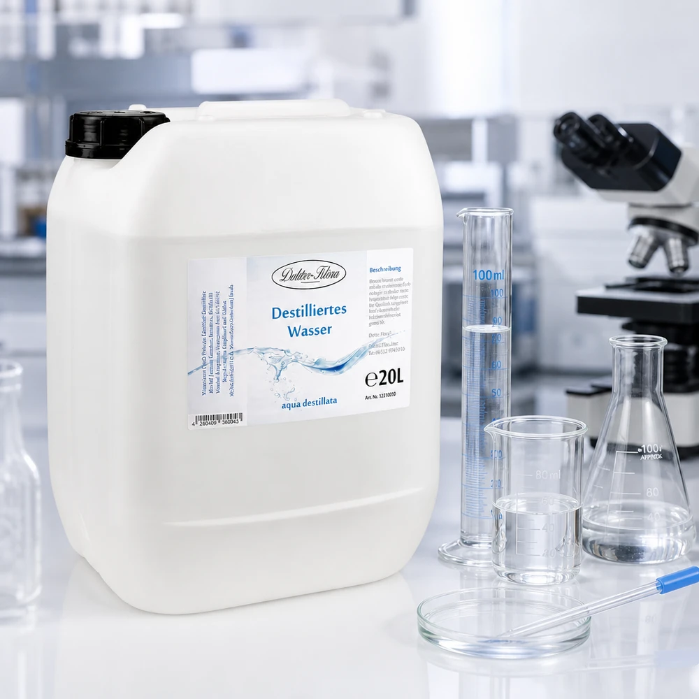 Destilliertes Wasser 20L Doktor-Klaus 20L destilliertes Wasser Doktor-Klaus Kanister für professionelle Laboranwendungen und gewerblichen Einsatz