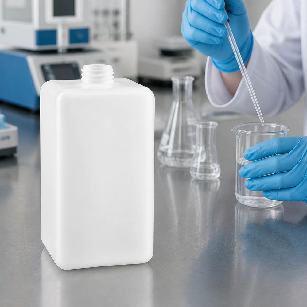 Chemikalienflasche 1500ml, Enghals aus PE-HD, GL 32 Chemikalienflasche 1500ml Enghals PE-HD GL 32 für professionellen Laboreinsatz von Pacadura