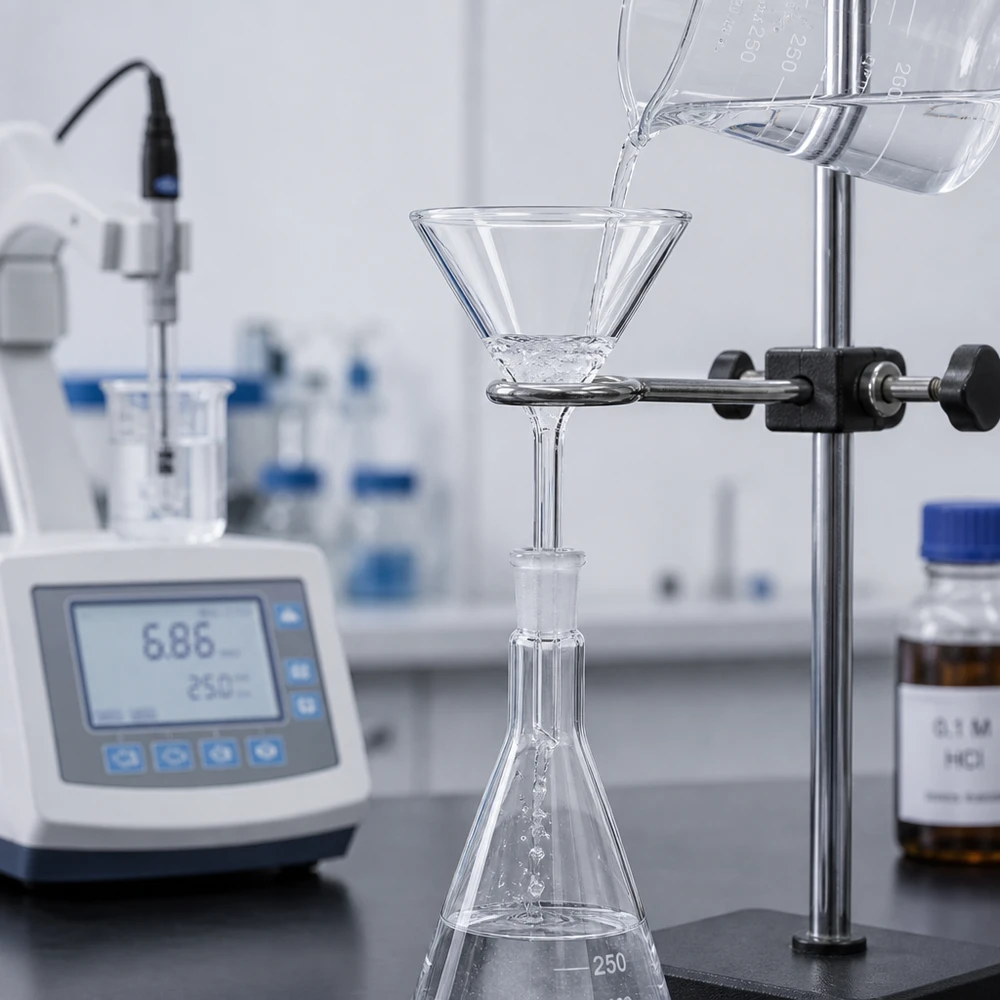Trichter ø55mm Kalk-Soda, Winkel 60°, Kurzstil Labortrichter 55mm Durchmesser Kalk-Soda-Glas 60 Grad Winkel Kurzstiel für professionelle Anwendungen