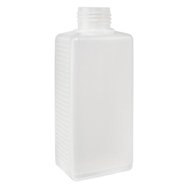 250ml Eckige Flasche PE natur, ohne Verschluss
