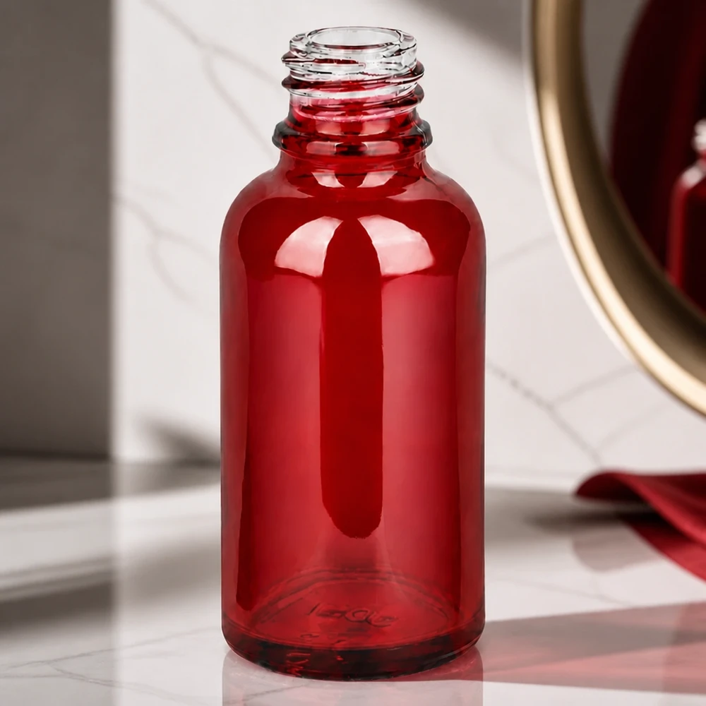 30ml Apothekerflasche RedLine UT18/30 UNiTWIST rot Glas für professionelle Anwendung Gewerbetreibende