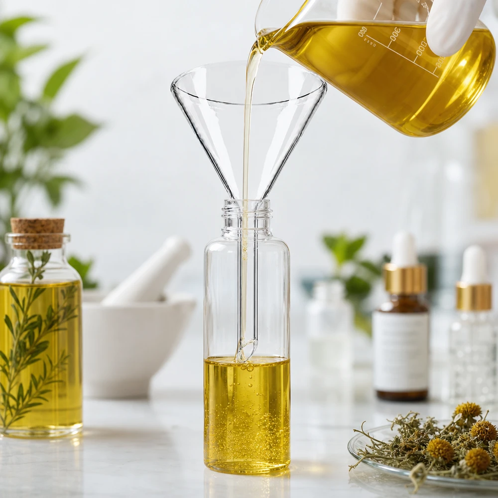 Trichter ø60mm Kalk-Soda, Winkel 60°, Kurzstil Glastrichter 60mm Kalk-Soda-Glas mit 60° Winkel und Kurzstiel für professionelle Laboranwendungen bei Pacadura