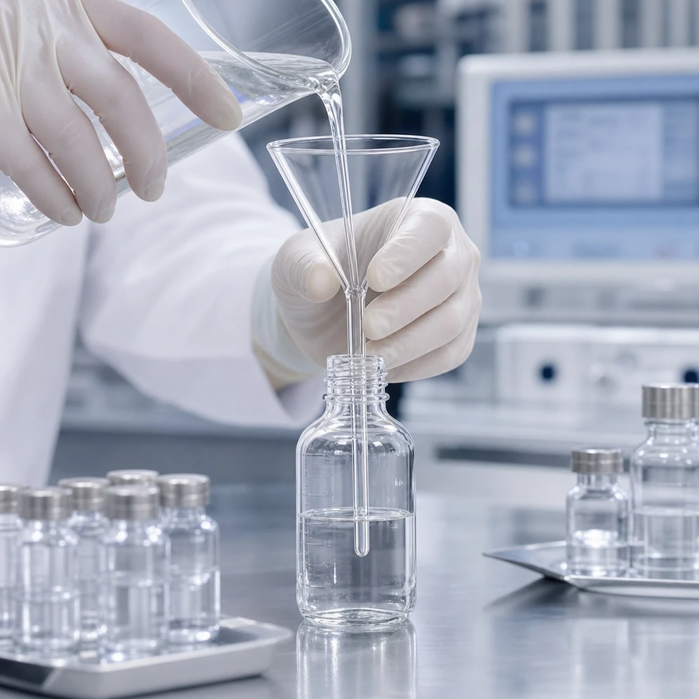 Trichter Ø 100mm Kalk-Soda-Glas 60° Winkel Kurzstil für professionelle Laboranwendungen und Gewerbebetriebe
