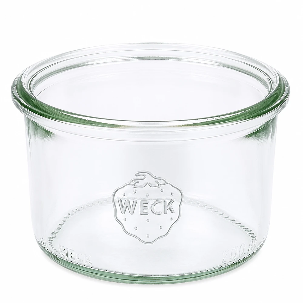 200ml Sturzglas WECK RR80 WECK Sturzglas 200ml RR80 Einmachglas aus Glas zum Einkochen und Konservieren mit WECK Logo
