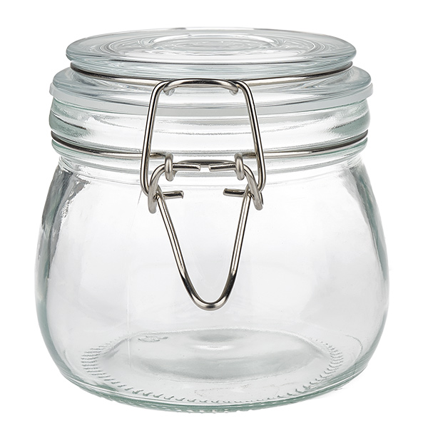 500ml Vorratsglas mit Bügelverschluss für professionelle Lagerung - Klarglas Einmachglas für Gewerbebetriebe