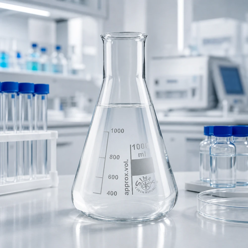 Erlenmeyerkolben 100ml Weithals Erlenmeyerkolben 100ml Weithals aus Borosilikatglas für professionelle Laboranwendungen bei Pacadura.de